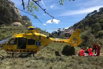 Imagen del rescate del sábado en el Grau dels Barrots