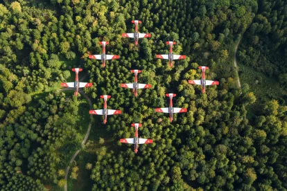 Imatge dels avions del PC-7 TEAM.