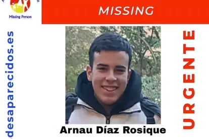 Imagen de Arnau difundida por Sos Desaparecidos.