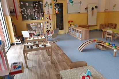 Imagen de una de las aulas de la guardería municipal Cèsar August.