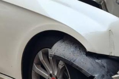 Imagen del coche accidentado