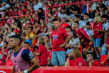 Imatge del partit entre el Nàstic i el Málaga