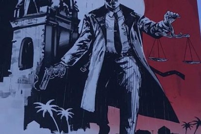 Imagen del cartel promocional del festival Creixell Crims en el pueblo.