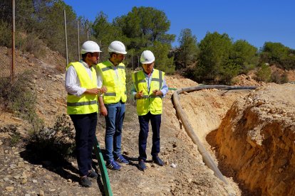 Visita d'obres del CAT al ramal obert per connectar l'Espluga de Francolí amb la xarxa del consorci.