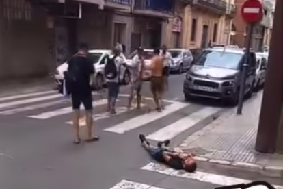 Imagen de la pelea en la Part Baixa.