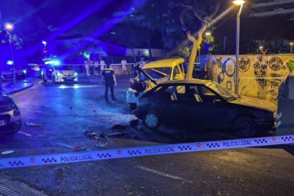 Imatge de l'accident a Salou.