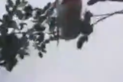 Imatge del rescat a un corredor efectuat aquest matí a Capafonts
