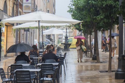 Imatge de l'episodi de pluja d'aquests dies a Tarragona.