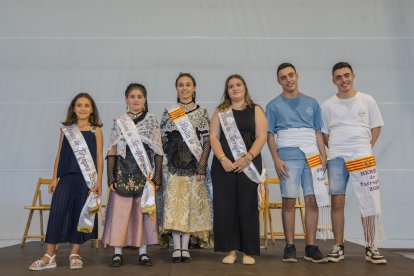 De izquierda a derecha, la nueva Pubilleta, Dameta, Pubilla, Dama, Fadrí y Hereu de Tarragona