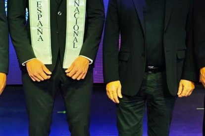 Pablo Herrera, Christian Losana, Alejandro Ortega i l'alcalde Pere Granados a la gala Míster Espanya a Salou