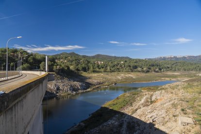 Fotografia de l’estat del pantà de Riudecanyes just fa una setmana. En l’actualitat, està a poc més d’un 1,6% de la seva capacitat
