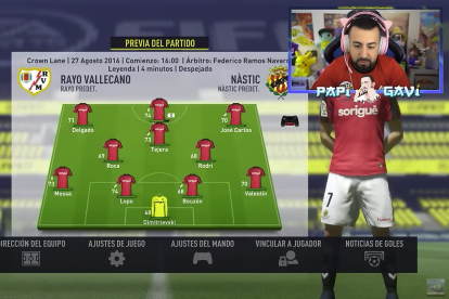 'Papi Gavi' revisa la plantilla del Nàstic de Tarragona al Fifa 17.