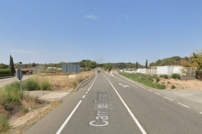 Imagen de la carretera N-240 en l'Espluga de Francolí