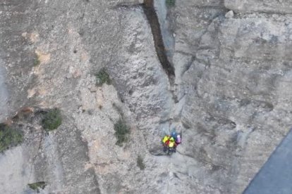 Imatge del rescat a a Horta de Sant Joan.