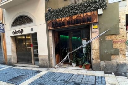 Imatge del local després del robatori