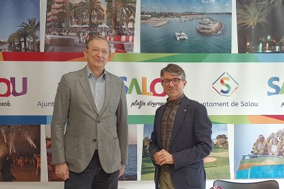 El diputado por Tarragona, Pere Lluís Huguet, y el portavoz del PP en Salou, Mario García.