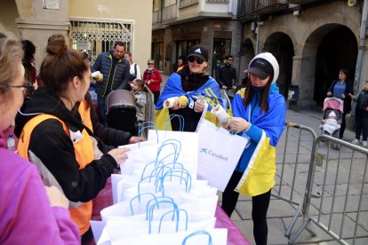 Imagen de archivo de una caminata solidaria celebrada en Guissona