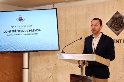 Daniel Rubio presentado el balanç del servicio de recogida de los restos de poda.