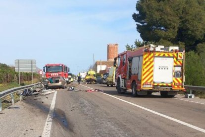 Imagen del accidente en Alcanar