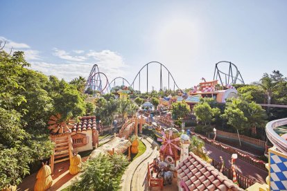 Imatge general del parc d'atraccions de PortAventura World.