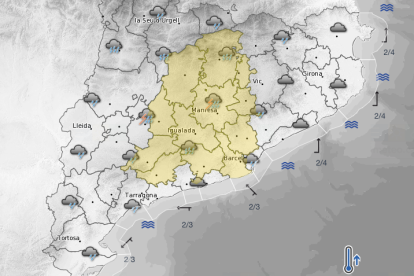Previsió del temps per aquest dissabte.