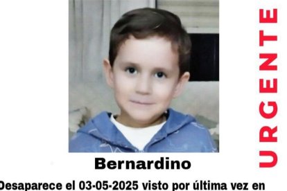 Imatge de Bernardino, el nen de 4 anys desaparegut a Múrcia.
