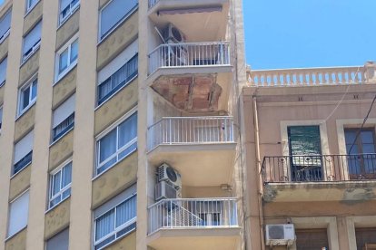 Imagen del edificio afectado.