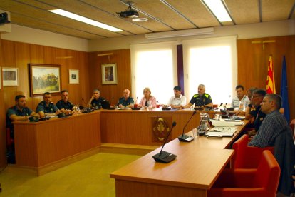 Una imagen de la Junta Local de Seguridad celebrada este miércoles en la Sala de Plenos.