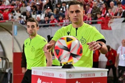 Gonzalo Romero Freixas antes del Murcia-Ceuta.