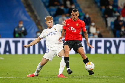 Imatge de Sergio Santos en el seu debut amb el primer equip del Real Madrid.