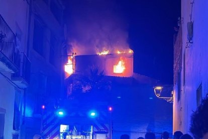 Un instant de l'incendi de Móra d'Ebre.