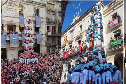 5de9f de la Colla Vella a Firagost i 5d9f dels Castellers de Vilafranca a Les Neus.
