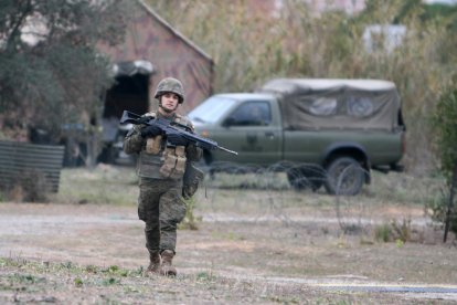 El ejército, en el aeropuerto de Reus, donde realizará maniobras.