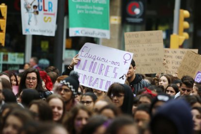 Manifestación de estudiantes contra el machismo