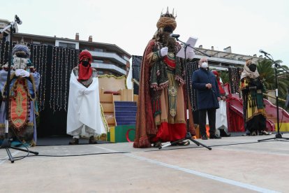 Arribada del Reis Mags al parc Sant Jordi de Reus