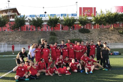 Primer entrenamiento del equipo Nàstic Genuine por|para la nueva temporada