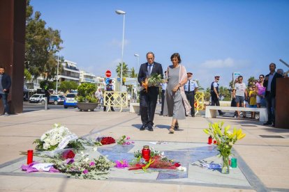 Imágenes del homenaje a las víctimas del 18-A, al cual ha asistido el President de la Generalitat, Quim Torra