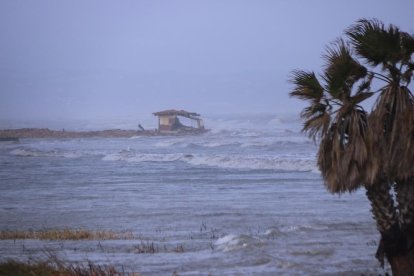 Afectacions del temporal al delta de l'Ebre