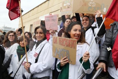 Concentración de los médicos en Tarragona