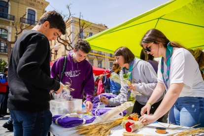 Imatges de la Diada de Sant Jordi 2019 a la Rambla Nova de Tarragona