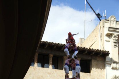 3de9f dels Xiquets de Tarragona a la diada de Tots Sants de Vilafranca.