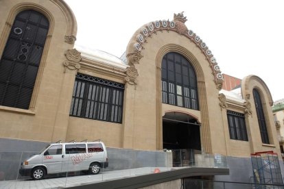 Imatge de l'estat de les obres del Mercat Central, que es tornaran a reprendre aquesta setmana.