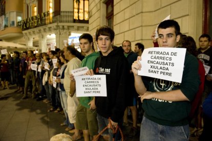 Protesta per demanar que absolguin l'encausat per la xiulada de Sant Pere del 2012