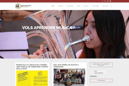 Imatge de l'aspecte de la nova web de la banda.