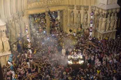 ​Els Xiquets de Tarragona només podran portar gots d'aigua a les professons de Sant Magí i Santa Tecla