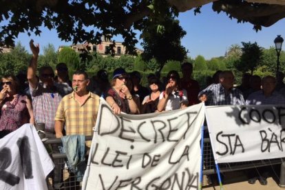 Moments de la manifestació a Barcelona.