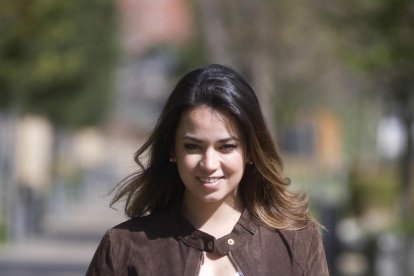 Júlia Creus, davant el Jardí vertical de l'antiga Tabacalera de Tarragona, en una imatge d'arxiu.