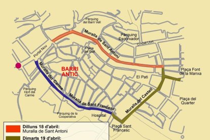 Les obres d'asfalt de les muralles s'iniciaran el proper 18 d'abril