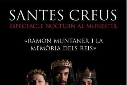 Santes Creus, escenari d'espectacle nocturn