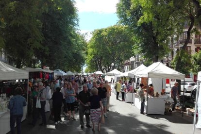 Una imagen del aspecto que este viernes por la mañana ofrecía la feria.